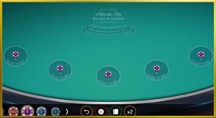 Multi Hand Atlantic City Blackjack screenshot